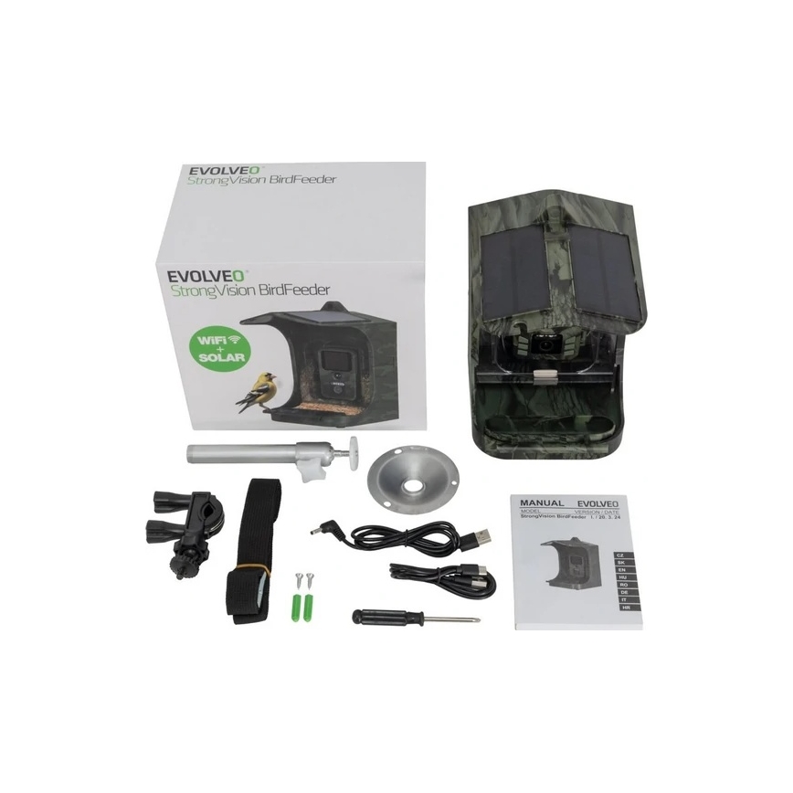 Evolveo - StrongVision BirdFeeder - smart fågelmatare med inbyggd kamera och solpaneler