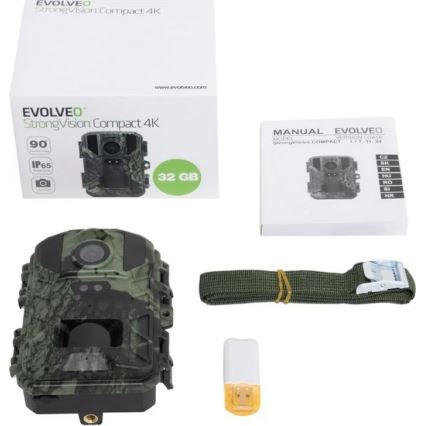 Evolveo - StrongVision Compact 4K viltkamera/tidsförloppskamera 32GB