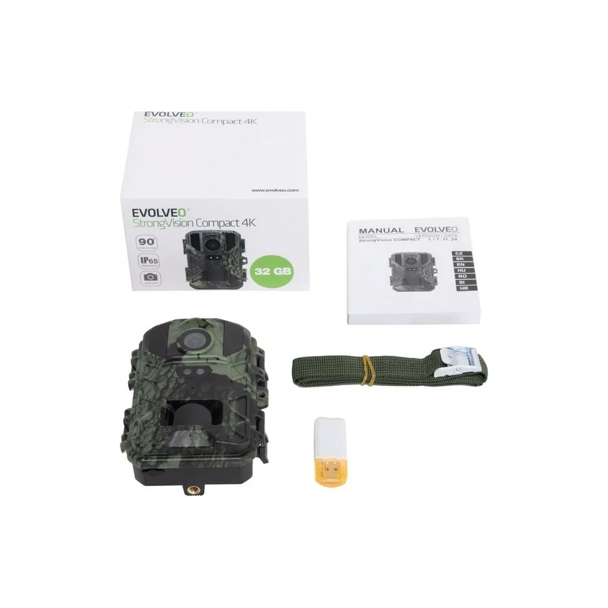Evolveo - StrongVision Compact 4K viltkamera/tidsförloppskamera 32GB