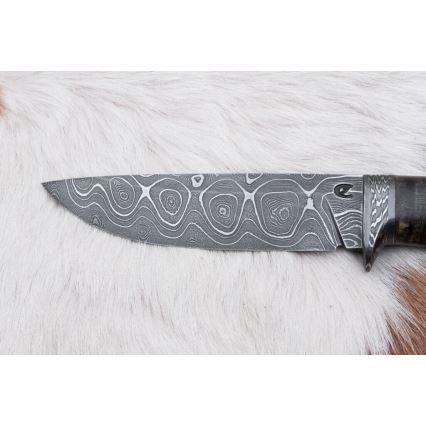 Exklusiv damaskuskniv 12,7 cm lönn/agat