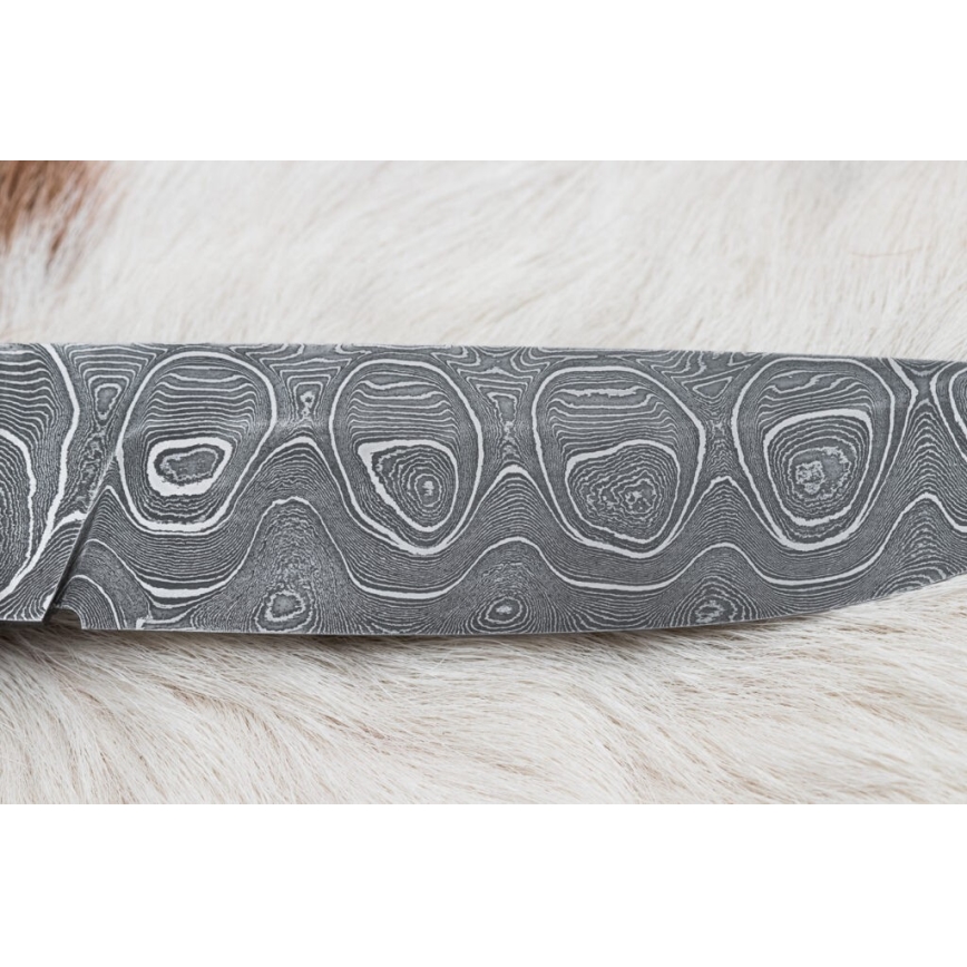 Exklusiv damaskuskniv 12,7 cm lönn/agat