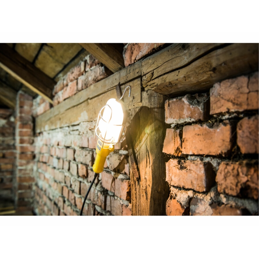 Extol - Bärbar lampa med klämma 1xE27/60W/230V