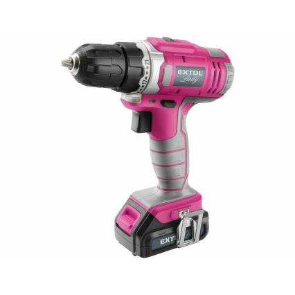 Extol - Batteridriven borrskruvmejsel 1300 mAh 12V rosa