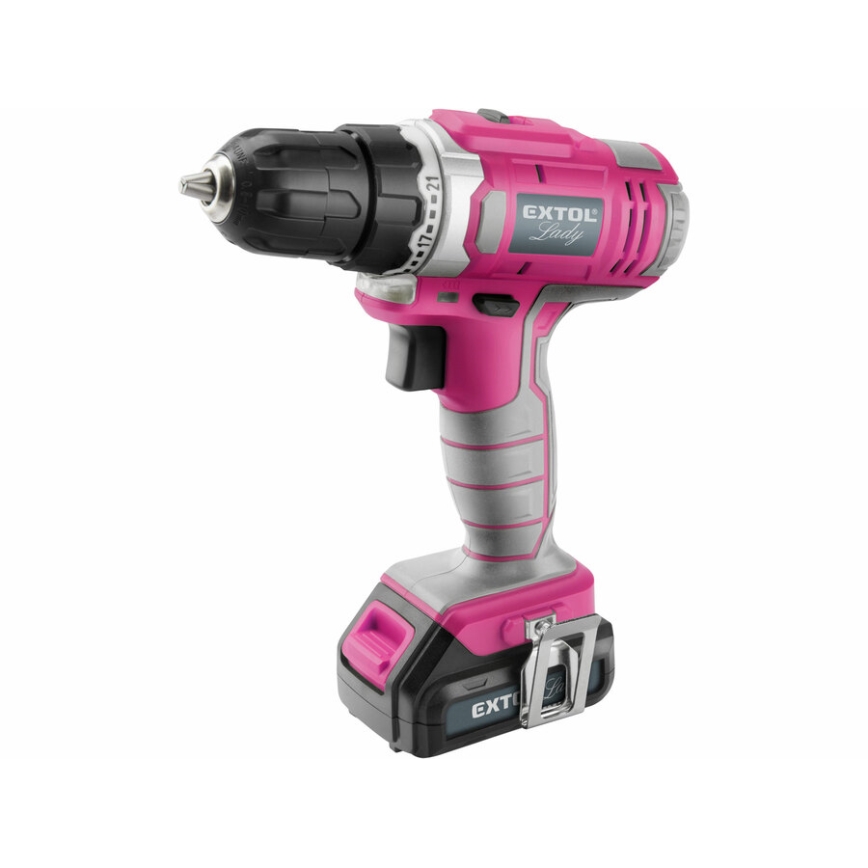 Extol - Batteridriven borrskruvmejsel 1300 mAh 12V rosa