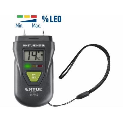 Extol - Humidity meter med LCD display 4xLR44