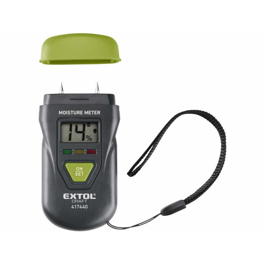 Extol - Humidity meter med LCD display 4xLR44