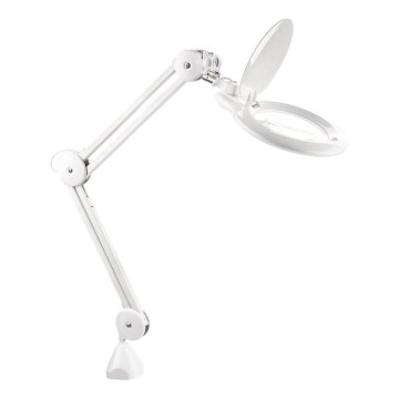 Extol - LED dimbar bordslampa med förstoringsglas LED/10W/230V vit