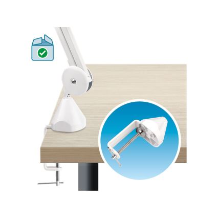 Extol - LED dimbar bordslampa med förstoringsglas LED/10W/230V vit