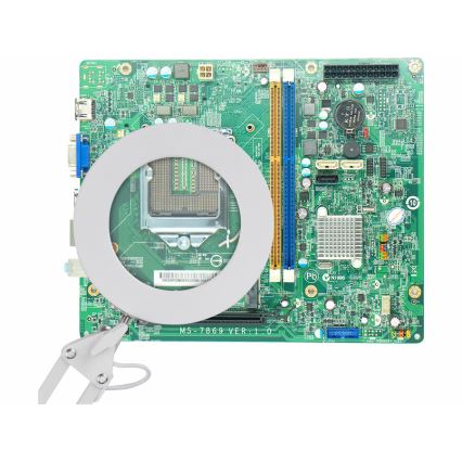 Extol - LED Dimbar skrivbordslampa med förstoringsglas LED/8W/5V 2900/4500/7500K vit