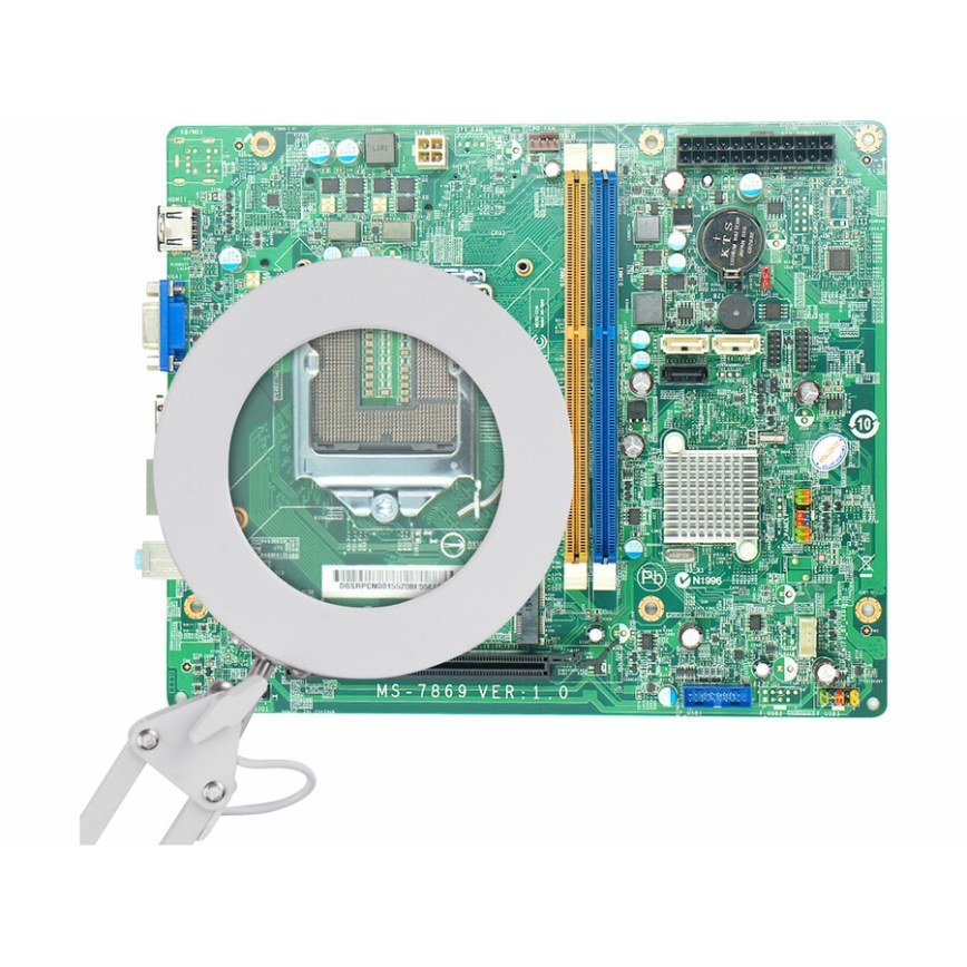 Extol - LED Dimbar skrivbordslampa med förstoringsglas LED/8W/5V 2900/4500/7500K vit