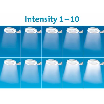 Extol - LED Dimbar skrivbordslampa med förstoringsglas LED/8W/5V 2900/4500/7500K vit