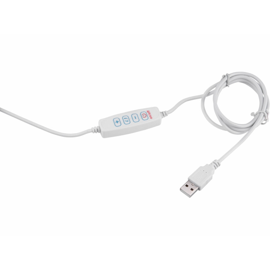 Extol - LED Dimbar skrivbordslampa med förstoringsglas LED/8W/5V 2900/4500/7500K vit