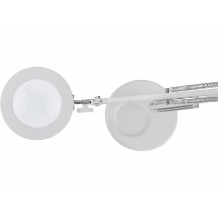 Extol - LED Dimbar skrivbordslampa med förstoringsglas LED/8W/5V 2900/4500/7500K vit