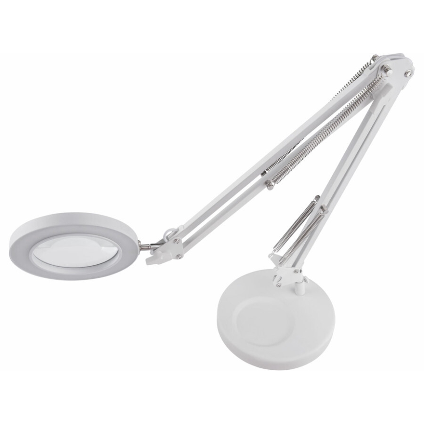 Extol - LED Dimbar skrivbordslampa med förstoringsglas LED/8W/5V 2900/4500/7500K vit