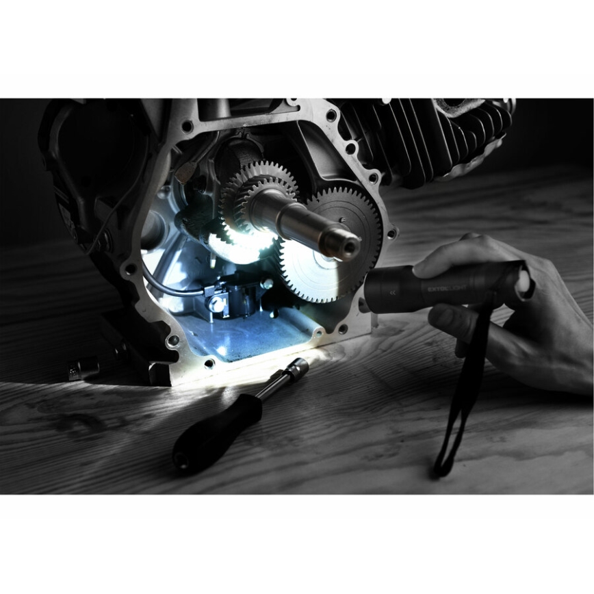 Extol - LED Ficklampa LED/3xAAA IP54 antracit