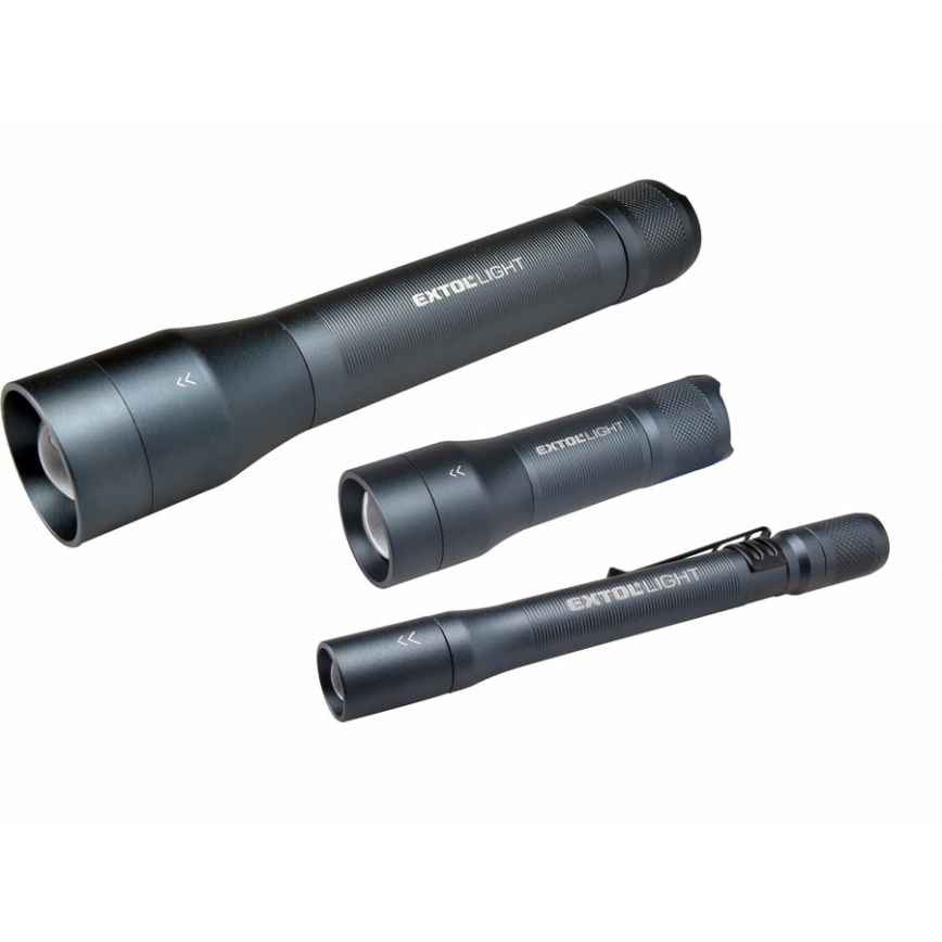 Extol - LED Ficklampa LED/3xAAA IP54 antracit