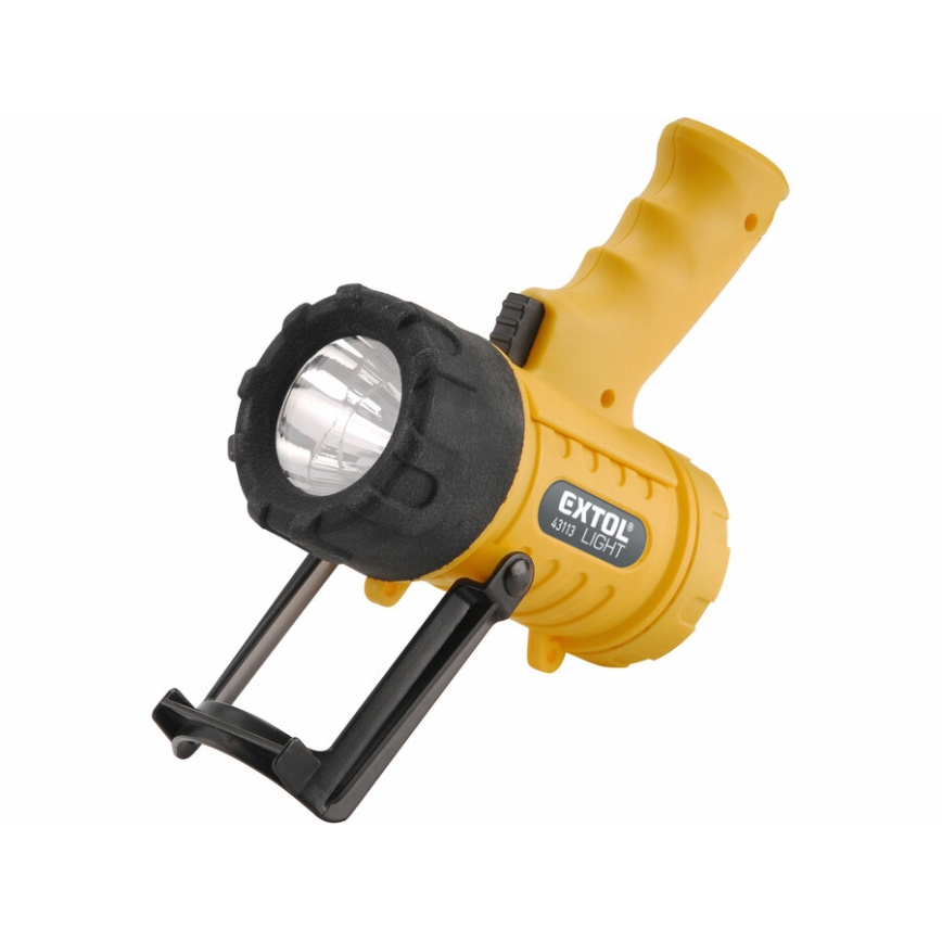 Extol - LED Ficklampa LED/5W/4xAA IP67 gul/svart