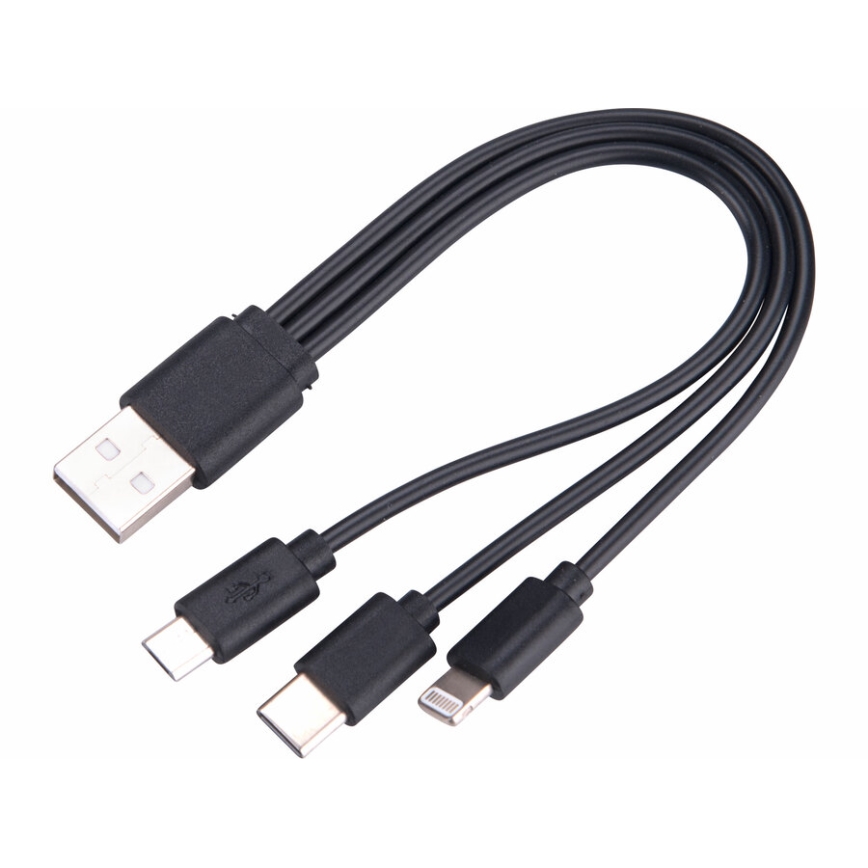 Extol - LED uppladdningsbar dimbar ficklampa med powerbank LED/60W/10000 mAh 8000 lm IPX4 svart