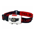 Extol - LED Pannlampa med röd belysning LED/1W/3xAAA svart/röd