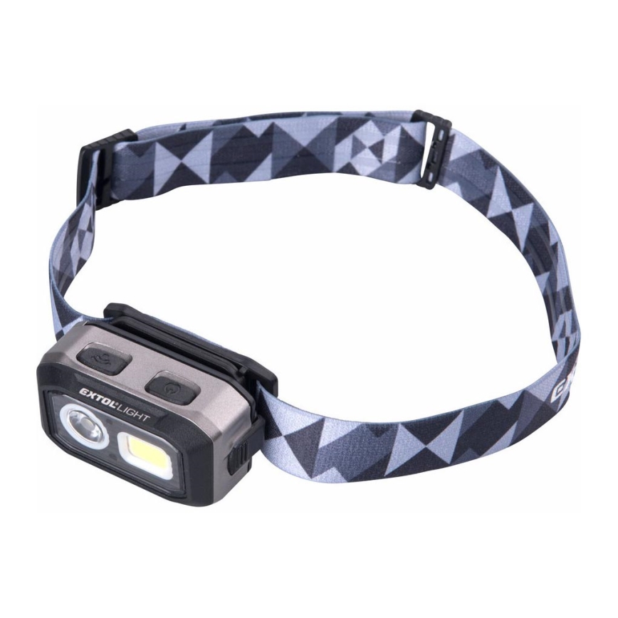 Extol - LED Pannlampa med sensor LED/1000 mAh/3,7V/3xAAA IPX4