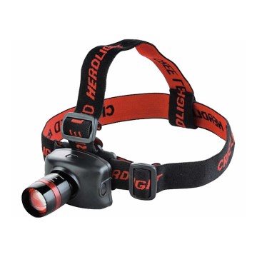 Extol - LED-strålkastare LED/3W/3xAAA svart/röd