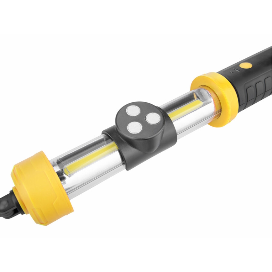 Extol - LED Uppladdningsbar bärbar lampa LED/2000 mAh/3,6V svart/gul