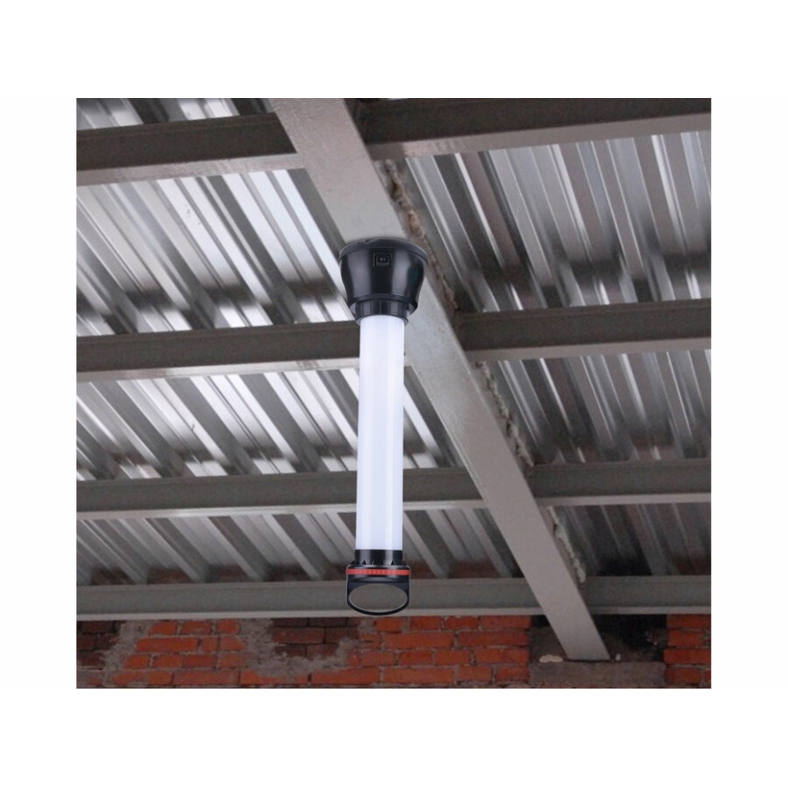 Extol - LED Uppladdningsbar magnetisk bärbar lampa LED /12W /9600 mAh / 7,4V IP65