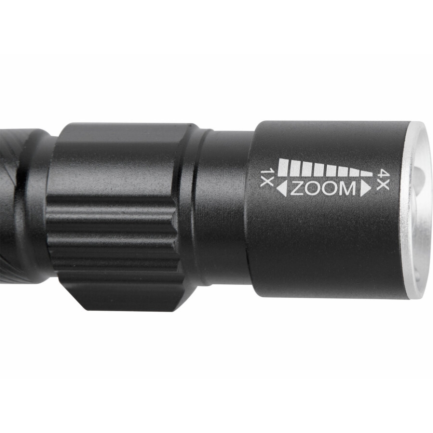 Extol - LED Uppladdningsbar Ficklampa LED/3W/450 mAh/3,7V svart