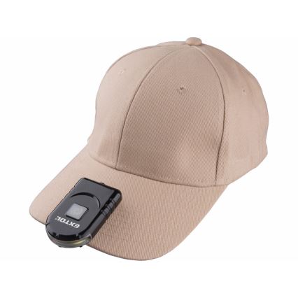 Extol - LED uppladdningsbar pannlampa med klämma LED/500 mAh