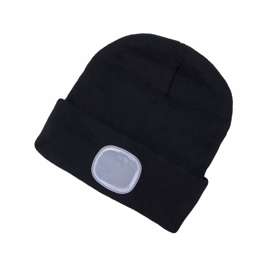 Extol - Mössa med inbyggd pannlampa och USB-laddning 300 mAh, svart, stl. UNI