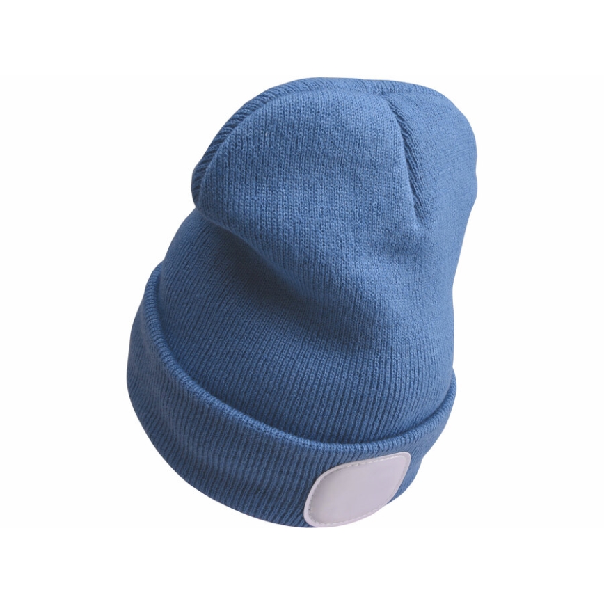 Extol - Mössa med pannlampa och USB-laddning 300 mAh blå storlek UNI