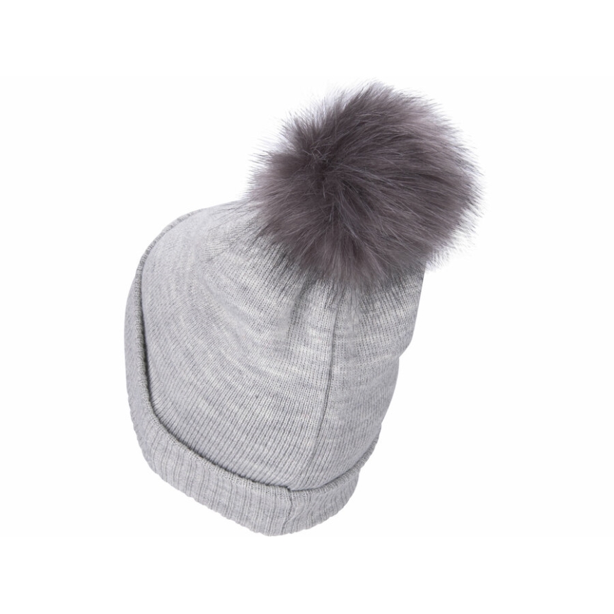 Extol - Mössa med pannlampa och USB-laddning 300 mAh grå med tofs storlek UNI