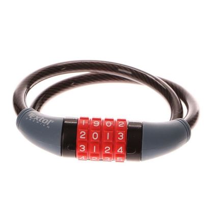 Extol Premium - Cykellås med snöre 10x650 mm och en fyrsiffrig kod