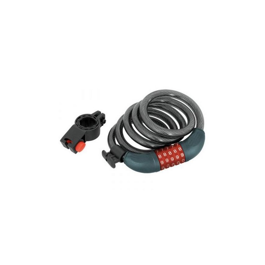 Extol Premium - Cykellås med snöre 12x1200 mm och fyrsiffrig kod