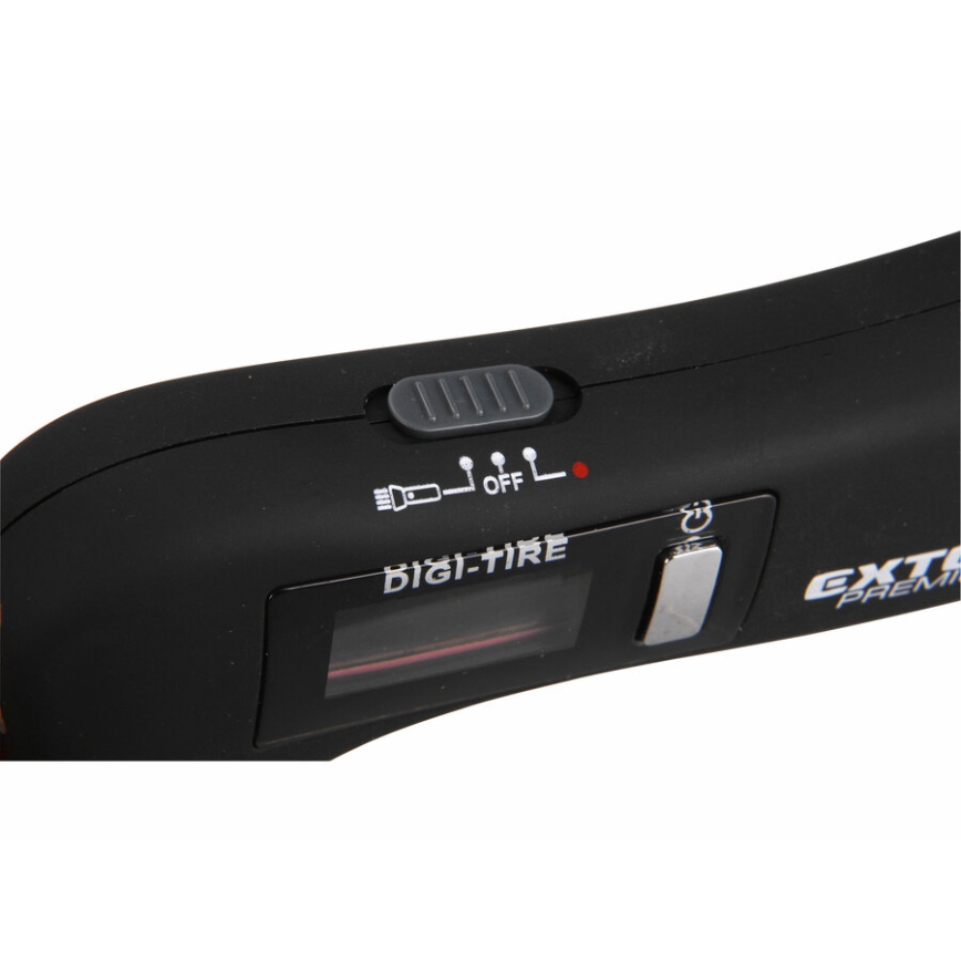 Extol Premium - Digital däcktrycksmätare med LCD-display och LED-belysning 5-i-1 2xAAA