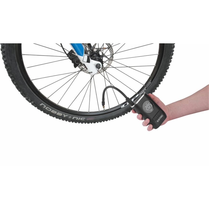 Extol Premium - Digital fickkompressor 4000 mAh 7,4V svart