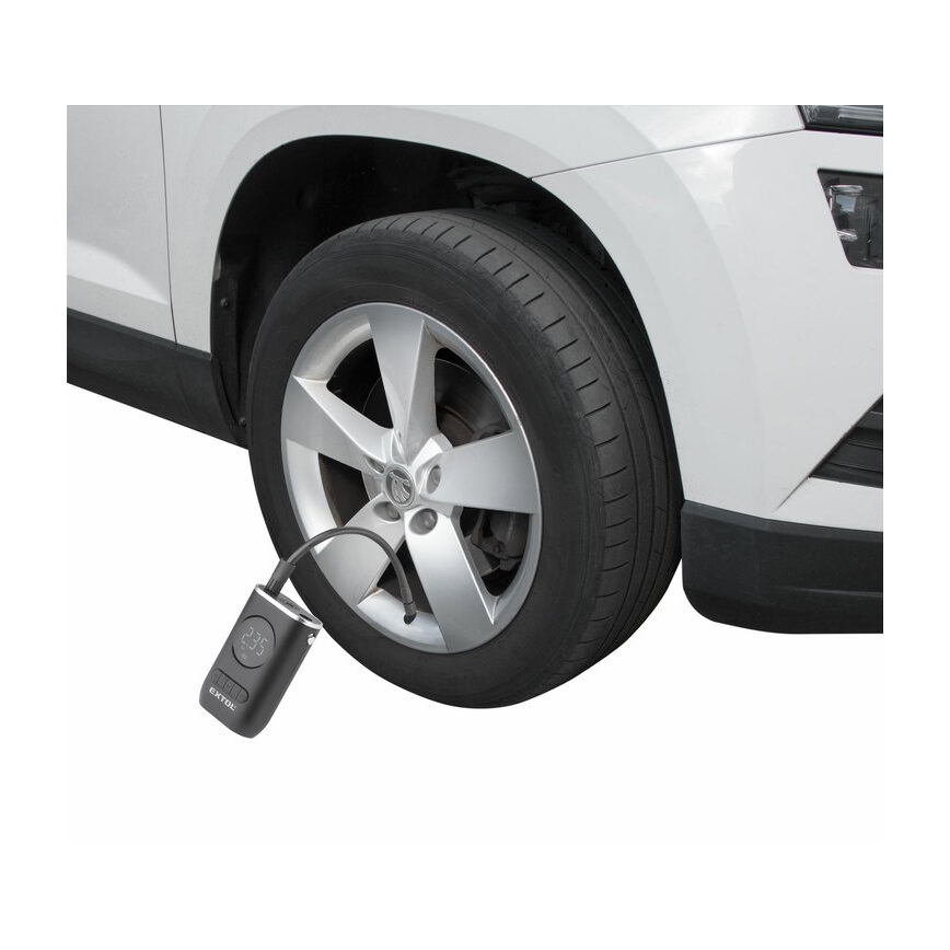 Extol Premium - Digital fickkompressor 4000 mAh 7,4V svart