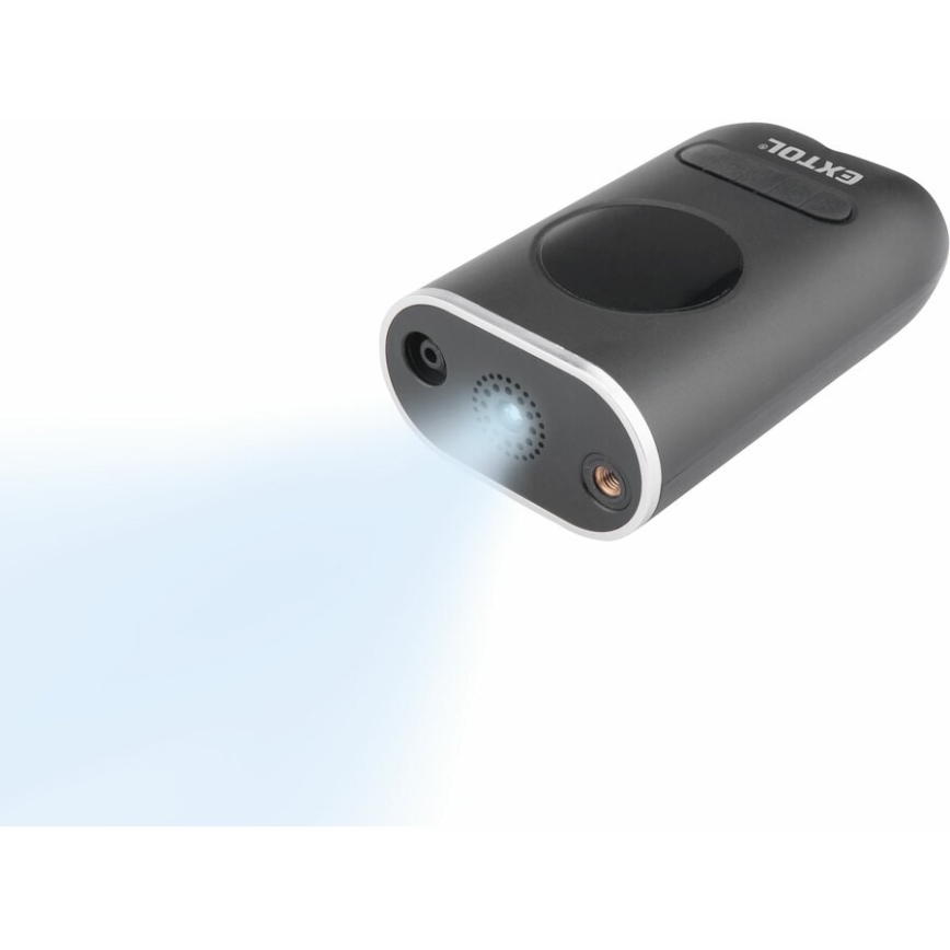 Extol Premium - Digital fickkompressor 4000 mAh 7,4V svart