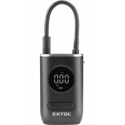 Extol Premium - Digital fickkompressor 4000 mAh 7,4V svart