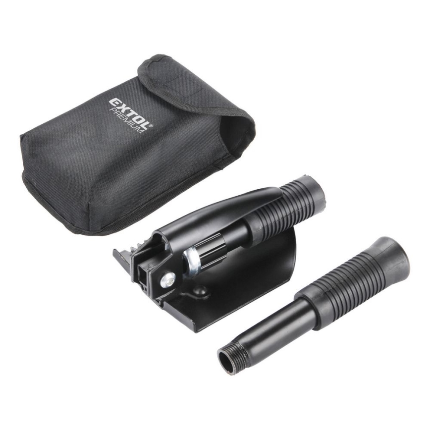 Extol Premium - Fällbar liten spade med hacka 40 cm