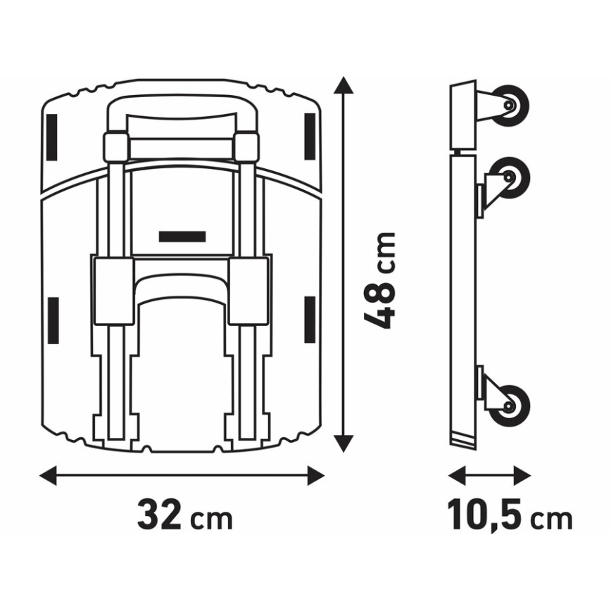 Extol Premium - Hopfällbar transportvagn