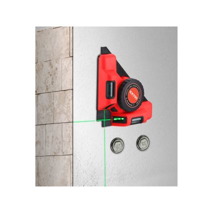 Extol Premium - Laservinkelhake 90° med elektrisk sugkopsmodul 5V/1000 mAh