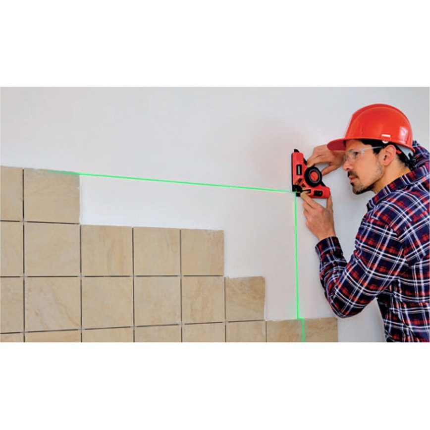 Extol Premium - Laservinkelhake 90° med elektrisk sugkopsmodul 5V/1000 mAh