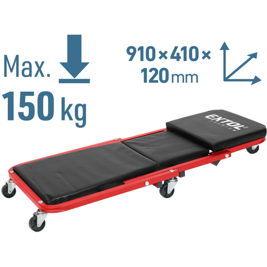 Extol Premium - Rullbar monteringskrypbräda/sits 2-i-1