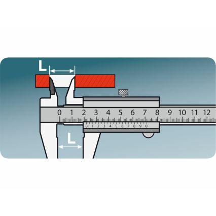 Extol Premium - Skjutbar metallskala 0-150 mm