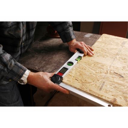 Extol Premium - Vattenpass med digital vinkelmätare 1xCR2032 305 mm