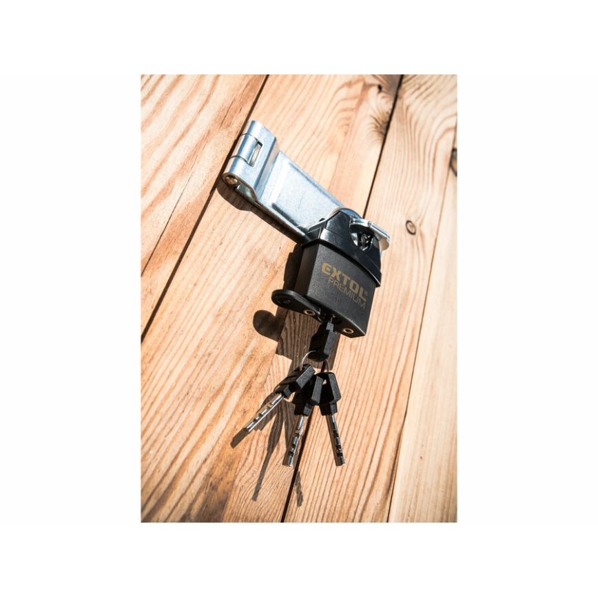 Extol Premium - Vattentätt hänglås 50 mm svart