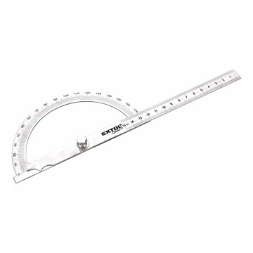 Extol - Stainless steel arc protractor 0-180°