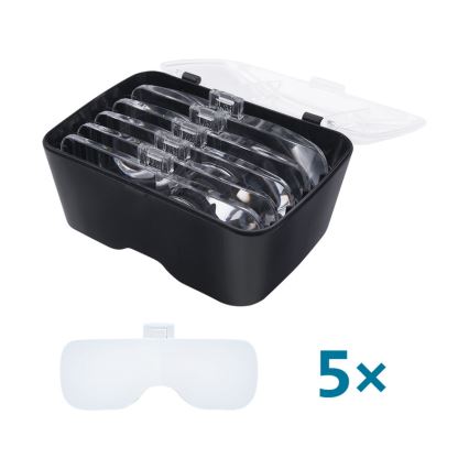 Extol - Uppladdningsbara förstoringsglasögon med LED-belysning/300 mAh