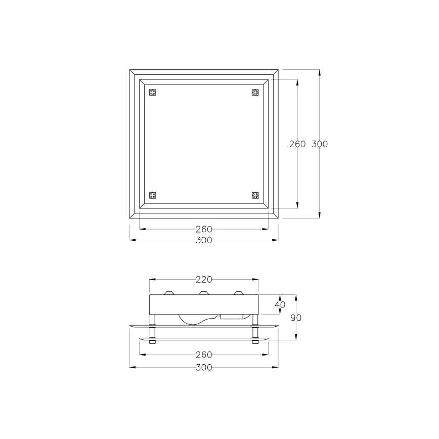 Fabas 2957/61/102 - Takbelysning MAGGIE 1xE27/60W/230V